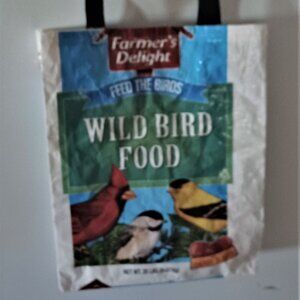 Upcycled Birds Animal Feed Bags tote Grocery bags